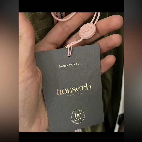 House of CB Olive green Satin Dress - Picture 6 of 8